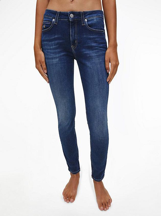 Calvin Klein USA Mid Rise Skinny Womens Jeans Blue 9082514-JZ